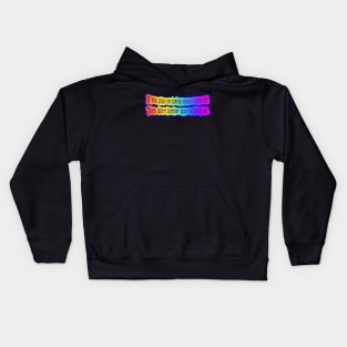 Neon Rainbow Personal Space Quote Kids Hoodie